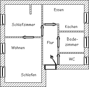 Grundrisse - Ferienwohnungen im Haus zur Sonne in Esens